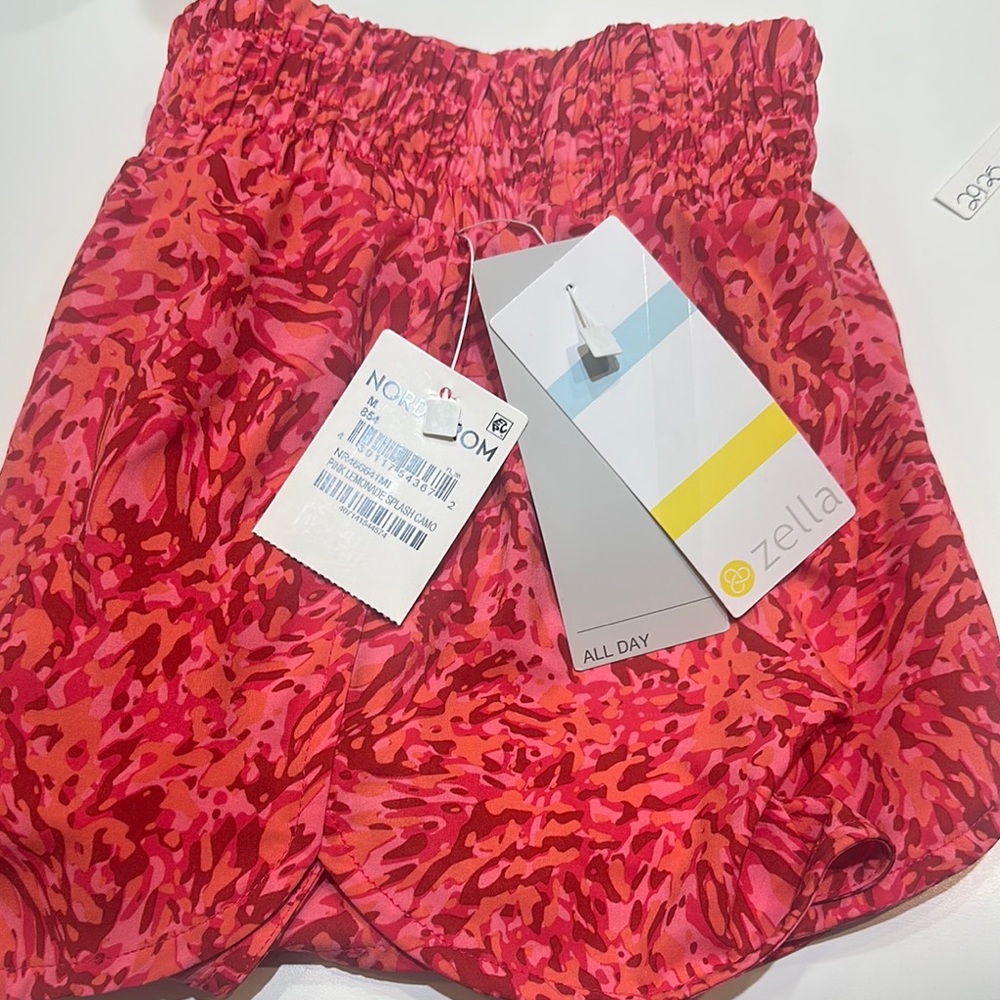 Zella Pink Patterned Shorts